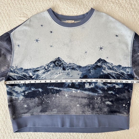Pilcro Anthropologie Scenic Mountain Crew Neck Sweatshirt Women’s Small - Picture 7 of 12